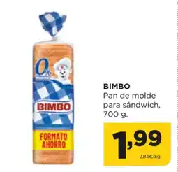 Alimerka BIMBO Pan de molde para sandwich, oferta