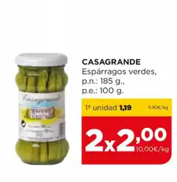 Alimerka CASAGRANDE Espárragos verdes, oferta