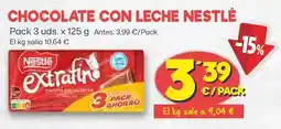 AhorraMas NESTLÉ Chocolate con leche oferta