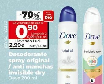Dia Desodorante en spray dove oferta