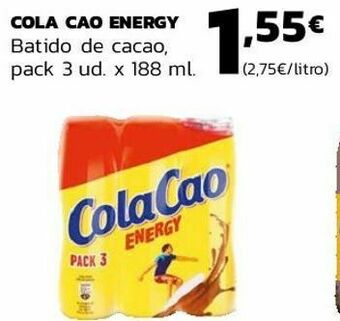Supermercados Lupa Cola cao energy batido de cacao oferta