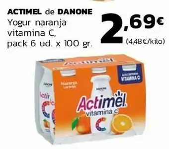 Supermercados Lupa Actimel de danone yogur naranja vitamina c oferta