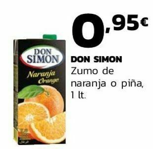 Supermercados Lupa Don simon zumo de naranja o piña oferta