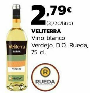 Supermercados Lupa Veliterra vino blanco verdejo d.o. rueda oferta