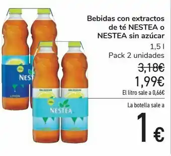 Carrefour Bebida con extractos de té nestea o nestea sin azúcar oferta