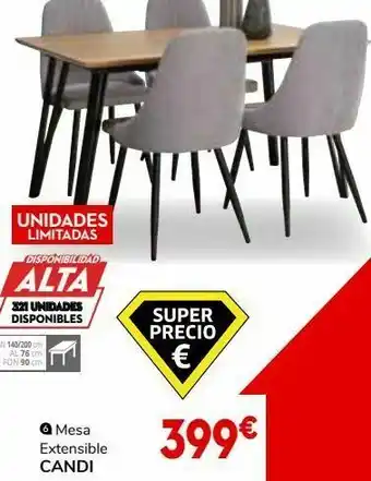 Conforama Mesa mesa extensible candi oferta