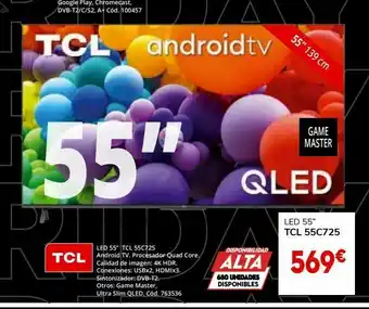 Conforama Tv led 55'' tcl oferta