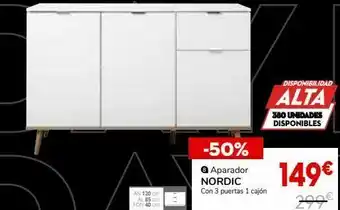 Conforama Aparador 2 puertas 1 cajón nordic oferta
