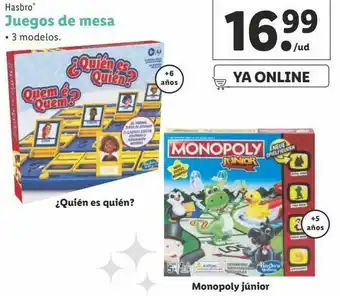 Lidl Juegos de mesa infantiles hasbro oferta