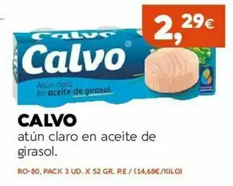 Supermercados Lupa Calvo atún claro en aceite de girasol oferta