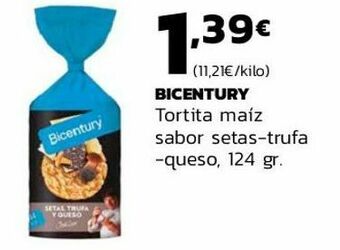 Supermercados Lupa Bicentury tortita maíz sabor setas-trufa-queso oferta