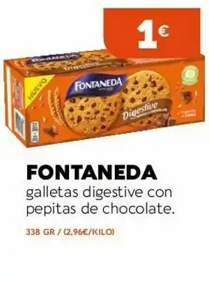 Supermercados Lupa Fontaneda galletas digestive con pepitas de chocolate oferta