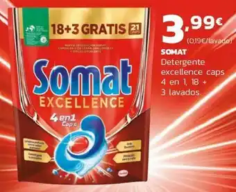Supermercados Lupa Somat detergente excellence oferta