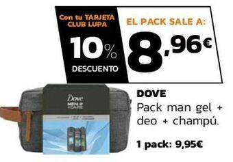 Supermercados Lupa Dove pack man gel + deo + champú oferta