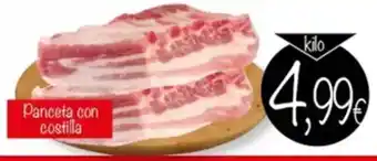 Supermercados Piedra Panceta con costilla oferta