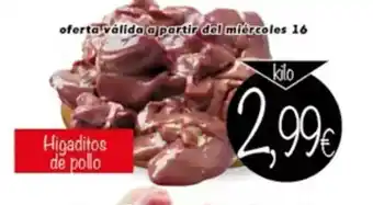 Supermercados Piedra Higaditos de pollo oferta