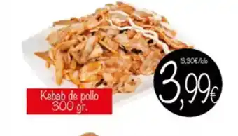 Supermercados Piedra Kebab de pollo oferta