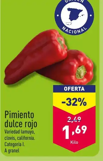 ALDI Pimiento dulce rojo oferta