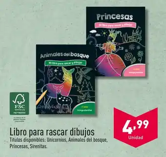 ALDI Libro para rascar dibujos oferta