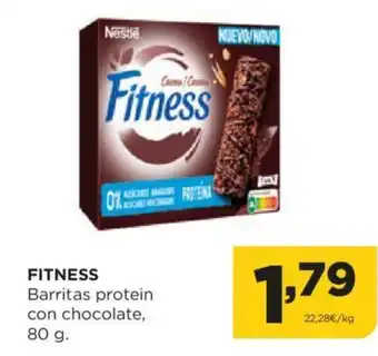 Alimerka FITNESS Barritas protein con chocolate, oferta