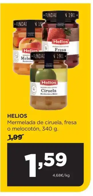 Alimerka HELIOS Mermelada de ciruela, fresa o melocotón oferta