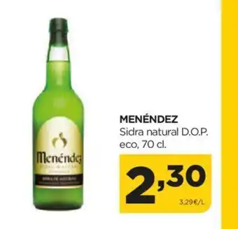 Alimerka MENÉNDEZ Sidra natural D.O.P. eco oferta