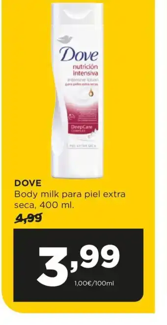 Alimerka DOVE Body milk para piel extra seca oferta