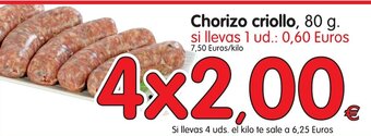 Alimerka Chorizo criollo 80g oferta