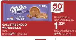 Supercor MILKA Galletas choco wafer oferta