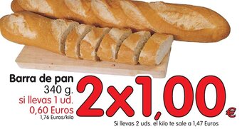 Alimerka Barra de pan 340g oferta