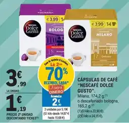 E.Leclerc Nescafé dolce gusto - capsulas de cafe oferta