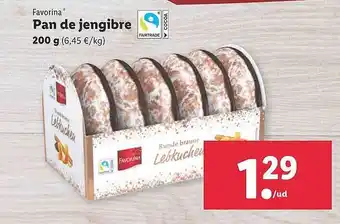 Lidl Favorina Pan De Jengibre 200g oferta
