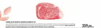 Supermercados Sánchez Romero Lomo Alto Wagyu Japon A5 Bsm 8-10 oferta