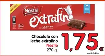 Alimerka Nestlé Chocolate con leche extrafino 270g oferta