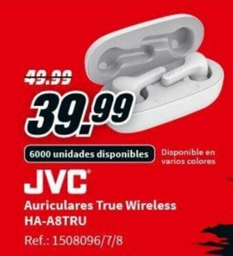 MediaMarkt JVC Auriculares True Wireless HA-A8TRU oferta