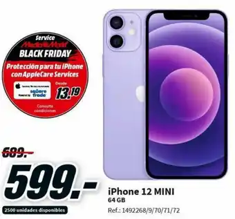 MediaMarkt iPhone 12 Mini 64GB oferta