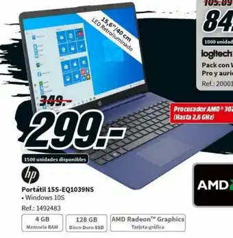 MediaMarkt HP Portátil 15S-EQ1039NS oferta