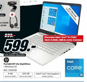 MediaMarkt HP Portátil 14s-Dq2001ns oferta