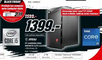 MediaMarkt MSi PC Gaming Mag Infinite 11TC-12291B oferta