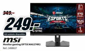 MediaMarkt MSi Monitor Gaming OPTIX MAG274R2 oferta