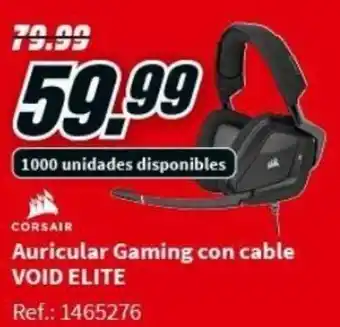 MediaMarkt Corsair Auricular Gaming con cable Void Elite oferta