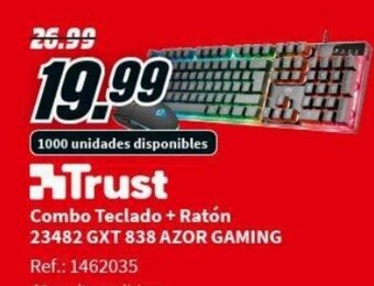 MediaMarkt Trust Combo Teclado + Ratón 23482 GXT 838 Azor Gaming oferta
