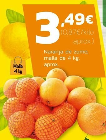 Supermercados Lupa Naranja de zumo oferta