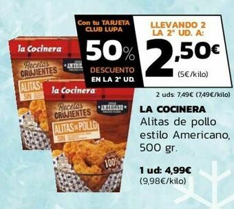 Supermercados Lupa La cocinera alitas de pollo estilo americano oferta
