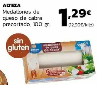 Supermercados Lupa Alteza medallones de queso de cabra precortado oferta