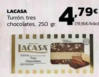 Supermercados Lupa Lacasa turrón tres chocolates oferta