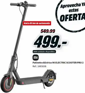 MediaMarkt Mi Patinete Eléctrico MI Electric Scooter Pro 2 oferta