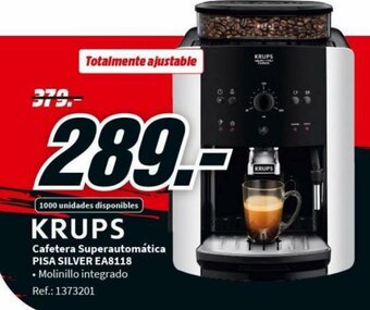 MediaMarkt Krups Cafetera Superautomática Pisa Silver Ea8118 oferta