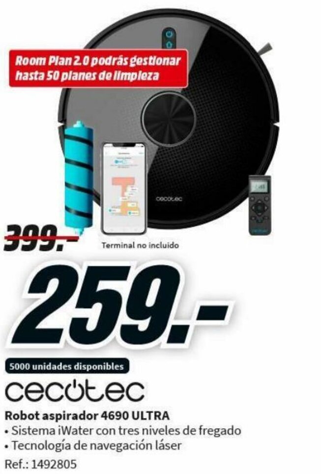 El precio y las condiciones de MediaMarkt están en el catálogo o el sitio  web que dirigen.