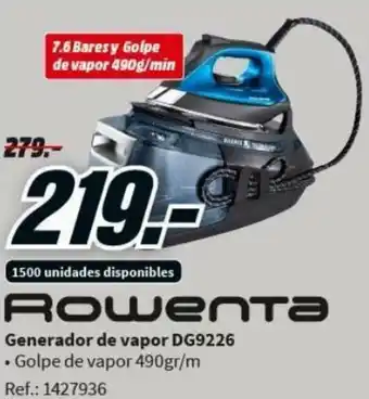 MediaMarkt Rowenta Generador de Vapor DG9226 oferta